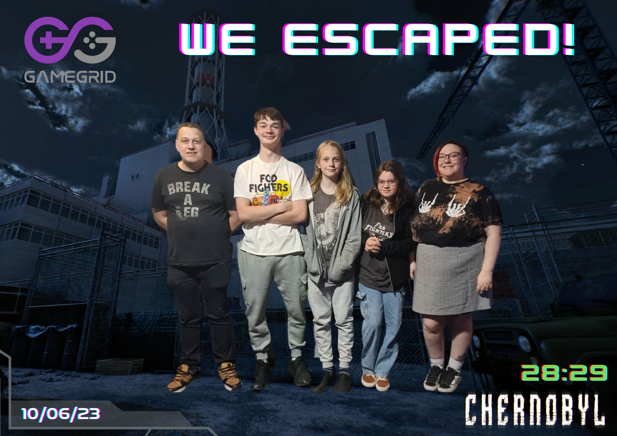 Escape game group photo 10th june 2023